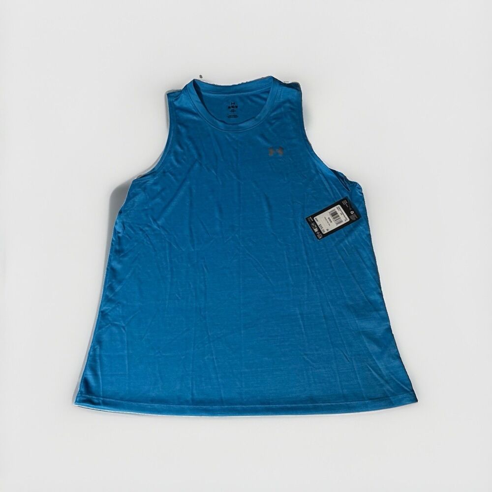 NWT Under Armour Velocity Twist Tank Top Women’s Medium Blue Loose Fit
